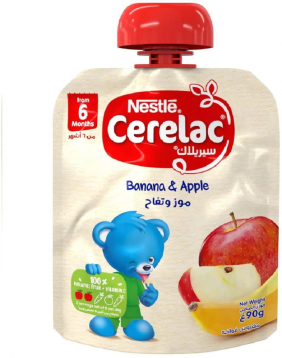 Cerelac Baby Puree, Banana And Apple 90gm