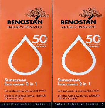 Benostan Sunscreen Face Cream 1 Plus 1 Plus Offer Pack